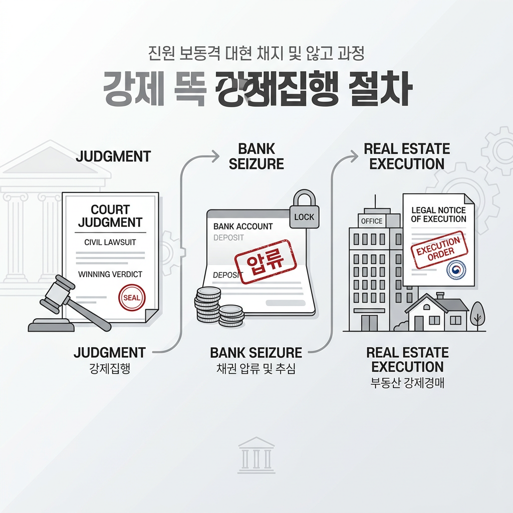 판결 후 돈을 안 줄 때 통장압류 재산조회 강제집행 절차