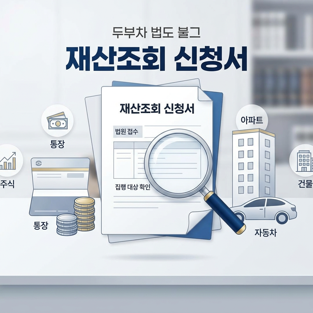 채무자 재산조회 신청방법 통장 부동산 자동차 확인